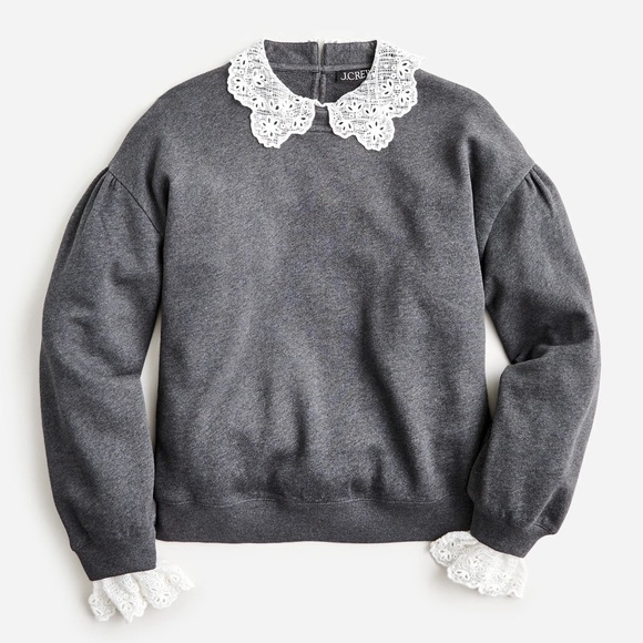 J.Crew lace sweatshirt - Picture 1 of 4